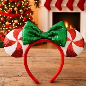 Festive Red and Green Sequin Hairband